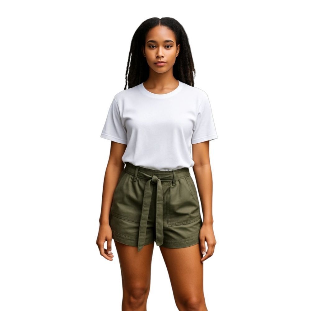 Sanctuary By Anthropologie Green Cargo Pull On Shorts with Tie Belt Size M